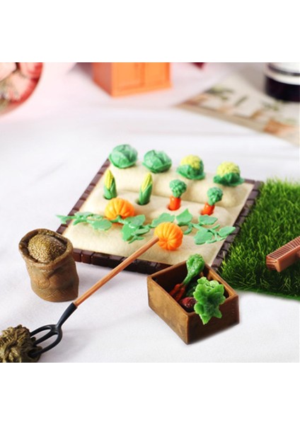 Mini Dollhouse Tarım Araçları Dekorasyon Accs 3 4 5 6 Sebze Arsa Için Oyuncak (Yurt Dışından)