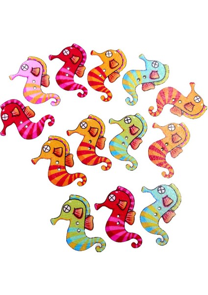 100 Ahşap Düğme Deniz Atı Hayvanları Süsleme El Sanatları Dikiş Kartları (Yurt Dışından) fiyatları