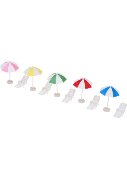 1/12 Dollhouse Minyatür Beach Sandalye Şemsiye 5pc - Yard Dekor #6 (Yurt Dışından) fiyatları