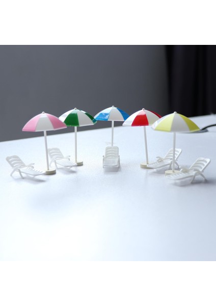 1/12 Dollhouse Minyatür Beach Sandalye Şemsiye 5pc - Yard Dekor #6 (Yurt Dışından) modelleri