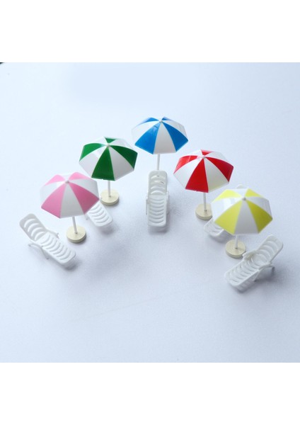 1/12 Dollhouse Minyatür Beach Sandalye Şemsiye 5pc - Yard Dekor #6 (Yurt Dışından) fırsatları