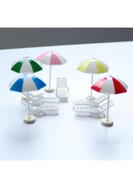 1/12 Dollhouse Minyatür Beach Sandalye Şemsiye 5pc - Yard Dekor #6 (Yurt Dışından) indirimleri