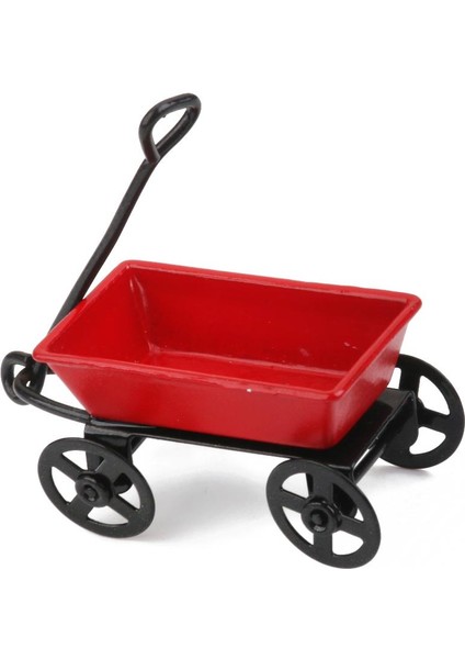 1:12 Ölçekli Dollhouse Minyatür Vintage Metal Sepet Bahçe Çekme Cart Koleksiyonlu Zanaat Aksesuarları (Yurt Dışından) modelleri