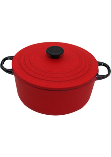 Dollhouse Minyatür /masaüstü Yemek Odası Dekor Kırmızı Için 12 Çorba Tenceresi (Yurt Dışından)