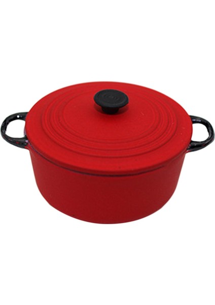 Dollhouse Minyatür /masaüstü Yemek Odası Dekor Kırmızı Için 12 Çorba Tenceresi (Yurt Dışından) modelleri