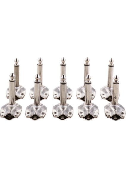 10 Parça Dik Açı 6.35MM 1/4inch Fiş Adaptörü (Yurt Dışından)