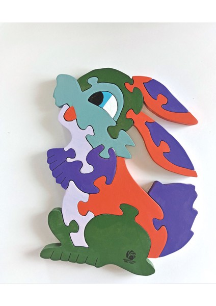 Kokoş Tavşan Ahşap Puzzle Yapboz