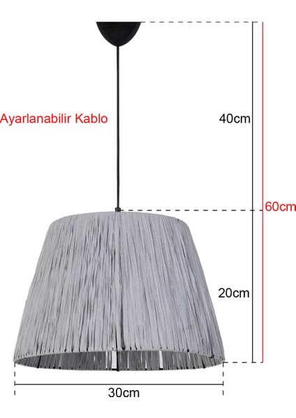Gaufres Sarkıt Avize Gri