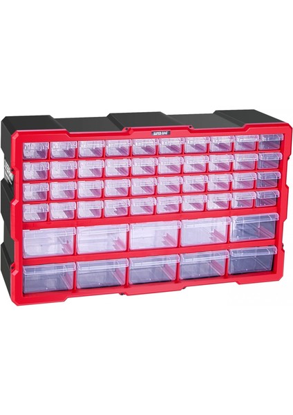 Super Bag 50'li Büyük Monoblok Çekmece Seti Düzenleyici Hobi Çok Amaçlı Organizer Kutusu
