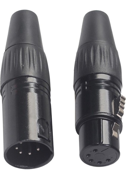 2 Çinko Alaşım 5 Pinli Video Rca Adaptör Fiş Mikrofon Konnektörü Seti (Yurt Dışından)