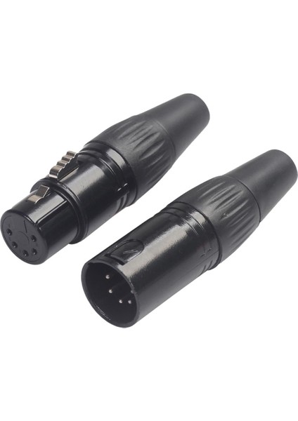2 Çinko Alaşım 5 Pinli Video Rca Adaptör Fiş Mikrofon Konnektörü Seti (Yurt Dışından)
