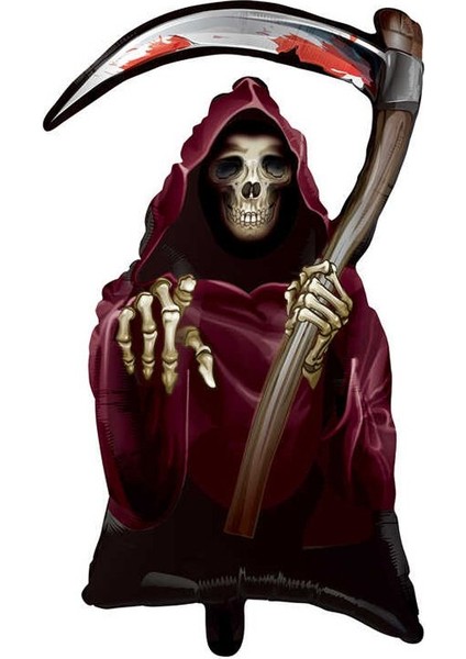 Cadılar Bayramı Halloween Azrail Şeklinde Folyo Balon 70 x 45 cm