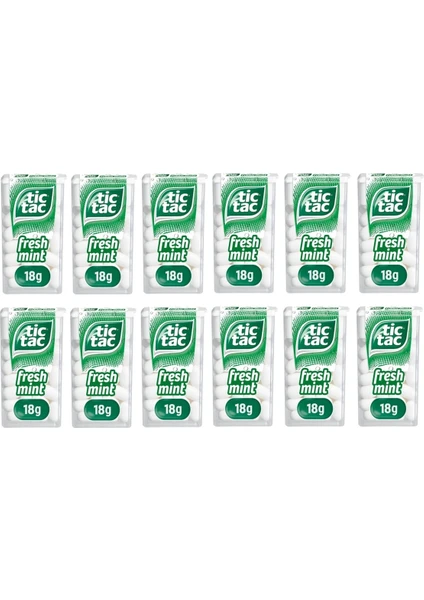 Tic Tac   Fresh Mint 12 x 18 gr