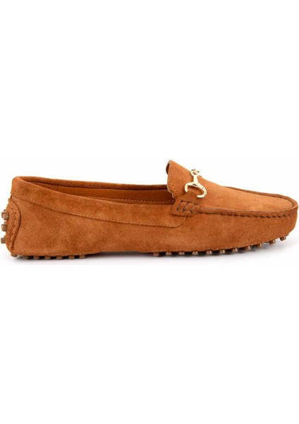 Taba Süet Leather Kadın Loafer Ayakkabı K0127422500210