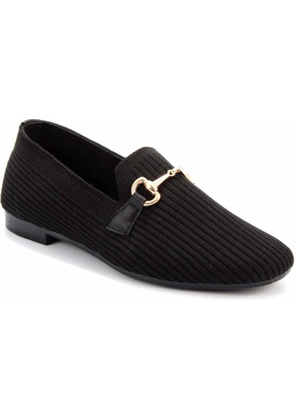 Siyah Triko Kadın Loafer Ayakkabı K0132030208210 modelleri