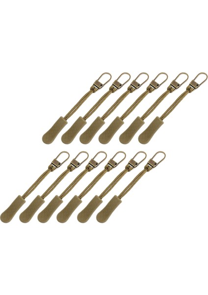 12 Adet Fermuar Seyahat Kasaları Için Dayanıklı Kordon Uzantısı El Çantaları Bronz (Yurt Dışından)