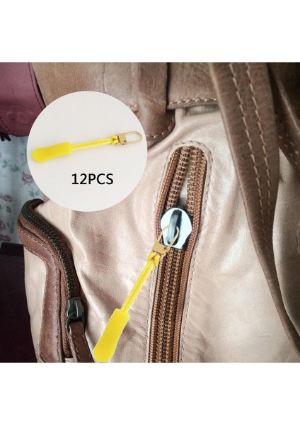 12 Adet Fermuar, Seyahat Vakaları Için Dayanıklı Kordon Uzantısı Çeker El Çantaları Altın (Yurt Dışından) indirimleri