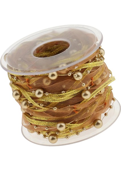 10M Dıy Aplike Mesh Boncuklu Dantel Trim Bant 20 mm Altın (Yurt Dışından)