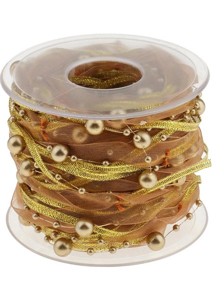 10M Dıy Aplike Mesh Boncuklu Dantel Trim Bant 20 mm Altın (Yurt Dışından)