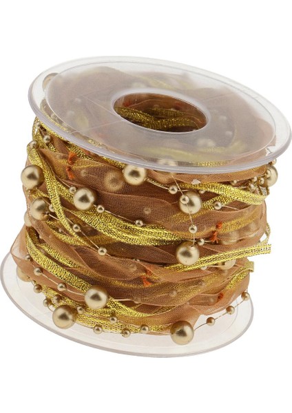 10M Dıy Aplike Mesh Boncuklu Dantel Trim Bant 20 mm Altın (Yurt Dışından)