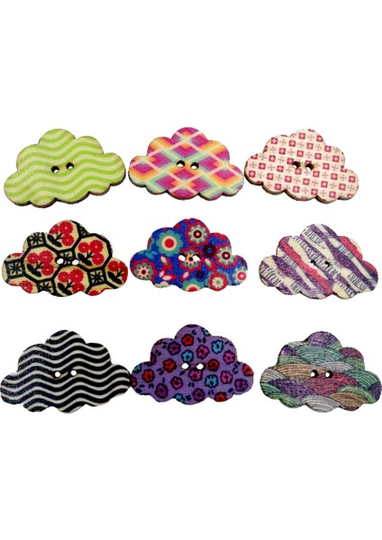 50PCS Ahşap Düğmeler Dikiş El Sanatları Düğün Takılar 2-Delik (Yurt Dışından)