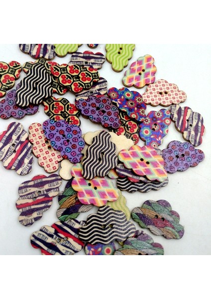 50PCS Ahşap Düğmeler Dikiş El Sanatları Düğün Takılar 2-Delik (Yurt Dışından) fırsatları