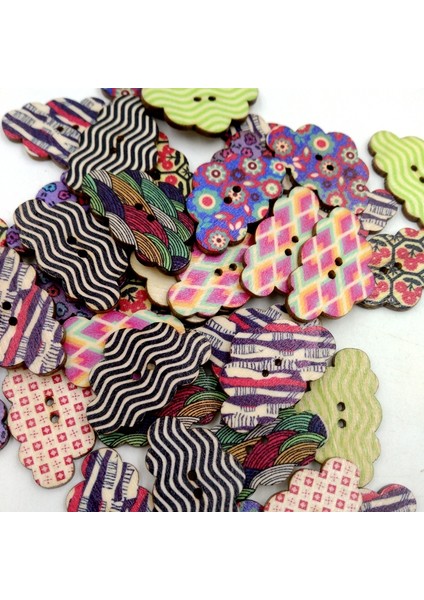 50PCS Ahşap Düğmeler Dikiş El Sanatları Düğün Takılar 2-Delik (Yurt Dışından) indirimleri