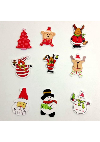 100 Adet Karma Noel Ahşap Düğmeleri Scrapbooking Kartı Yapımı Işçiliği (Yurt Dışından) indirimleri