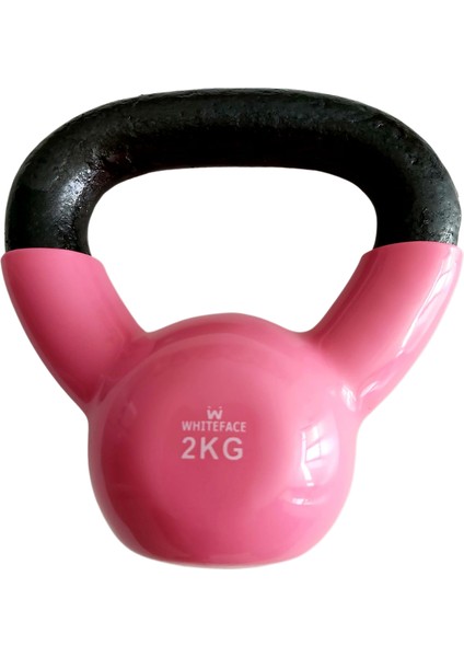 Kettlebell(Çaydanlık Tipi Dambıl) 2 kg (Pembe-Siyah)