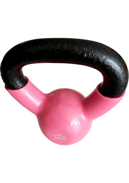 Kettlebell(Çaydanlık Tipi Dambıl) 2 kg (Pembe-Siyah)