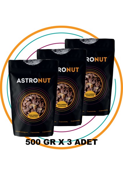 Odun Ateşinde Zarında Kavrulmuş Kaju 3 x 500 gr
