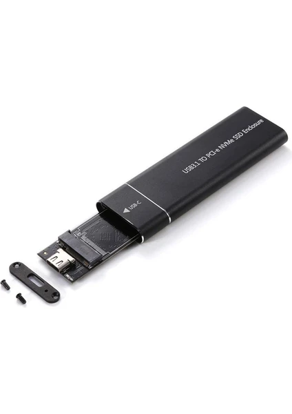 Usb 3.1 type c to PCI-e m.2 NVME SSD harici taşınabilir kutu