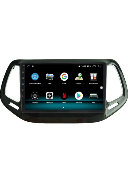 Jeep Compass Android 10 Carplay Özellikli Navigasyon Multimedya Ekran 2gb Ram + 32GB HDD