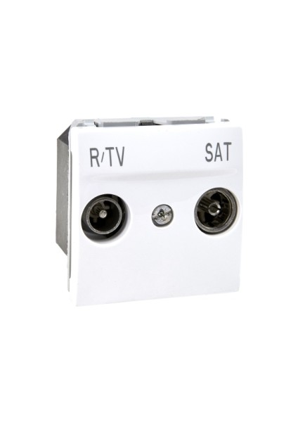 MGU3.455.18 Plus Kutup Beyazı Tv-Fm-Sat Prizi - Sonlu - 2 Modül