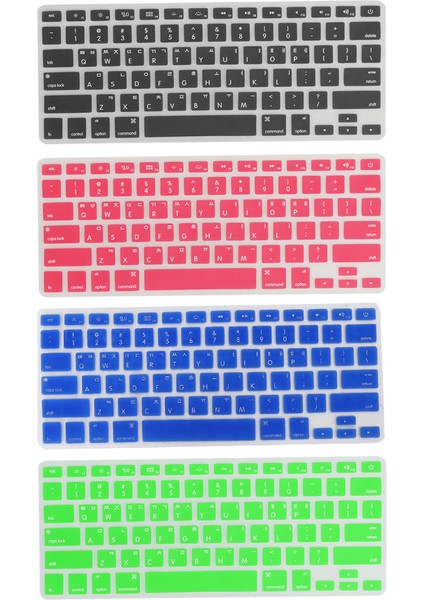 Kore / Ingilizce Silikon Klavye Kapağı Professional 13 "15" - Mavi (Yurt Dışından)