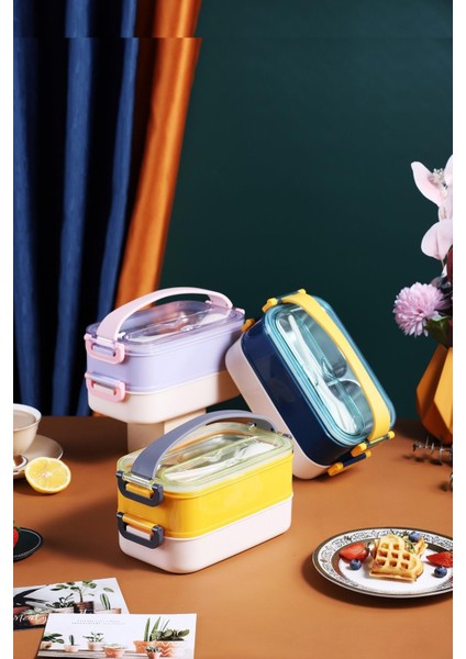 Bento Lunch Box Ofis-Okul Için Yeni Nesil Sefer Tası Taşınabilir Yemek Kutusu Çelik FF462 fiyatları