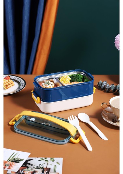 Bento Lunch Box Ofis-Okul Için Yeni Nesil Sefer Tası Taşınabilir Yemek Kutusu Çelik FF462 fiyatları