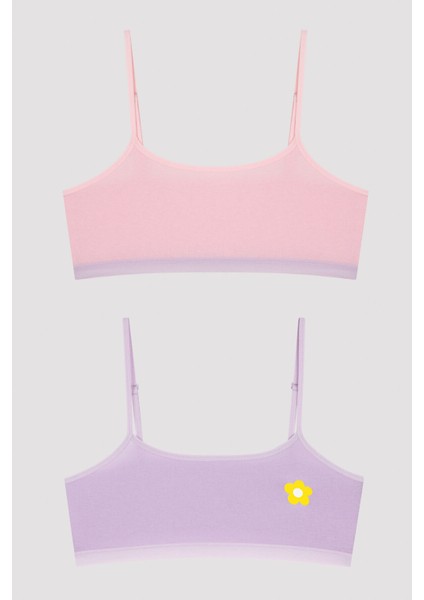 Çok Renkli Girls Book Tent 2li Sports Büstiyer