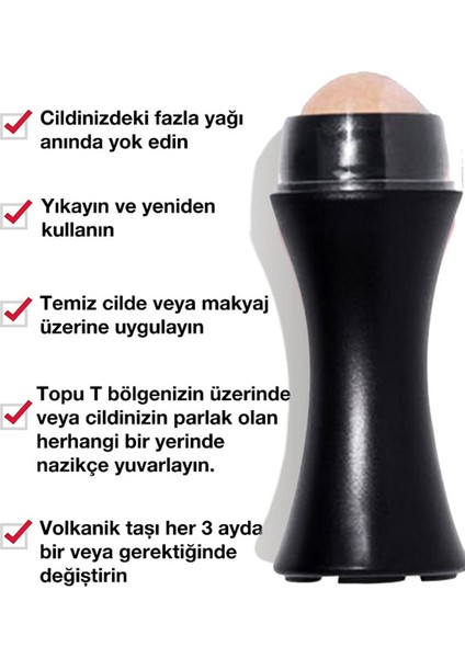 Yağ Emici - Matlaştırıcı Volkanik Taş Roller