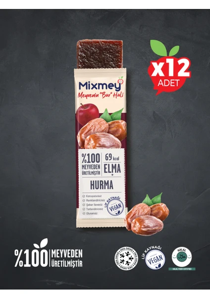 Meyve Bar Hurma 20 gr*12'li