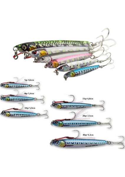 3D Jig Minnow 40GR 9,3cm Jig