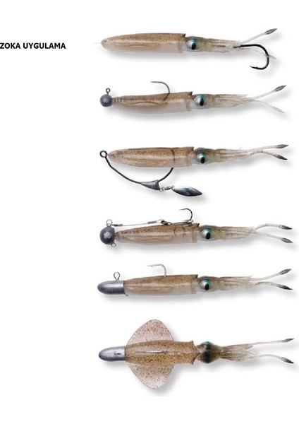 3D Swim Squid 9,5cm 5gr 4 Adet Silikon Yem fiyatları