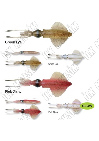 3D Swim Squid 9,5cm 5gr 4 Adet Silikon Yem modelleri