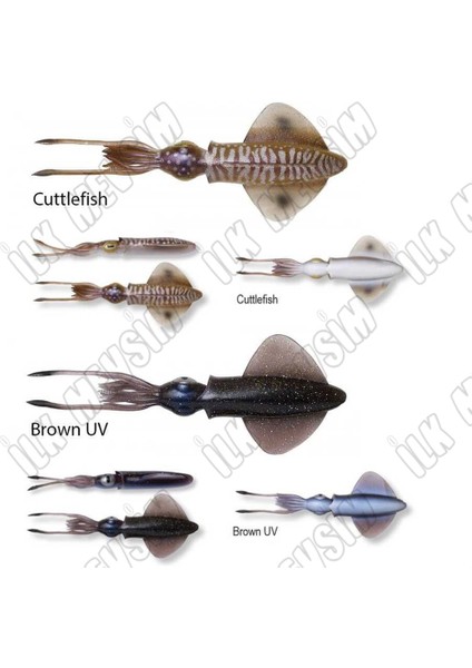 3D Swim Squid 9,5cm 5gr 4 Adet Silikon Yem fırsatları