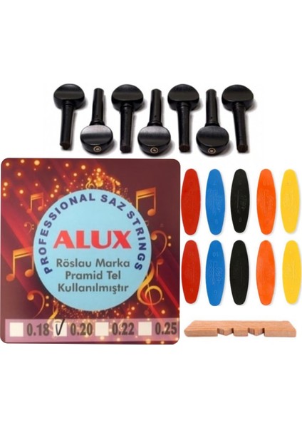 Alux 0.20 Pramid Abanoz Tezene Eşik 4'lü Set