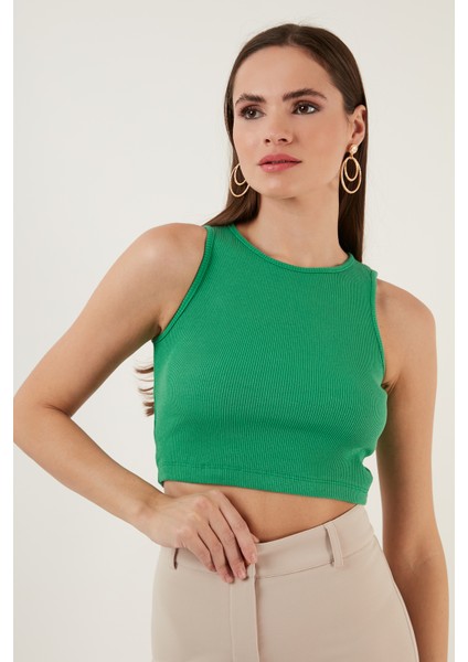 Pamuk Fitilli Super Crop Örme Atlet Bayan Atlet 5864215