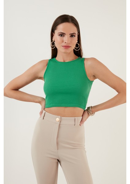 Pamuk Fitilli Super Crop Örme Atlet Bayan Atlet 5864215