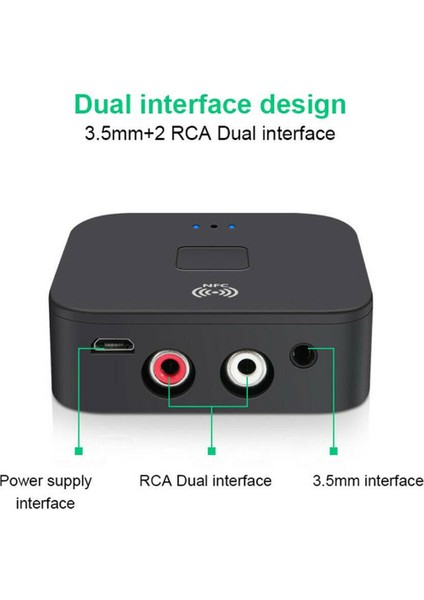 Nfc Masaüstü Bluetooth 5.0 4.2 Ses Alıcısı Hd Kablosuz Adaptör