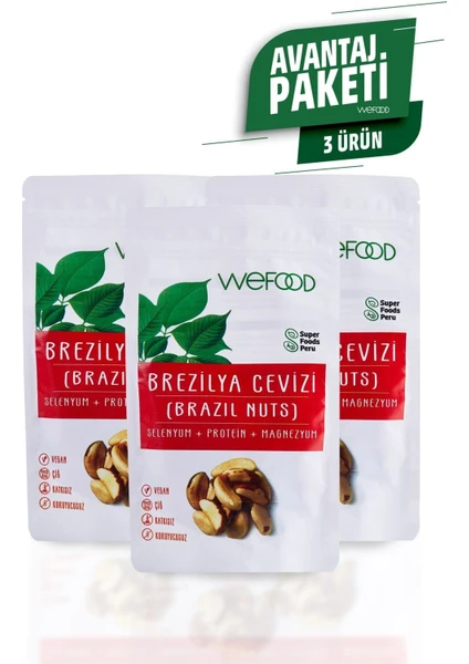 Brezilya Cevizi 80 gr - 3'lü Paket