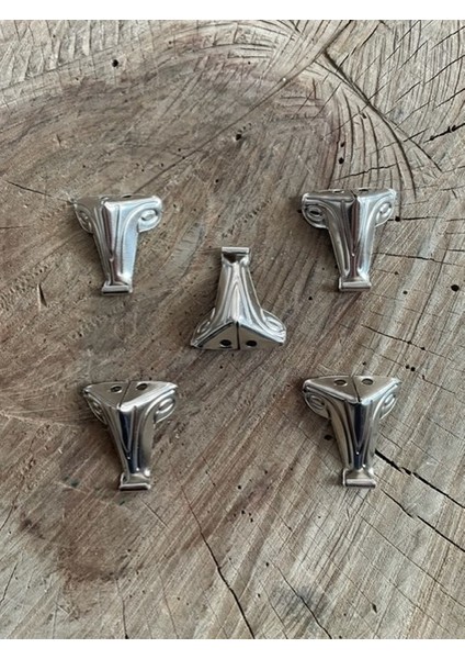 Nikel Kutu Ayağı Dekoratif Mini Kutu Ayak Kelebek Ayak 100 Adet